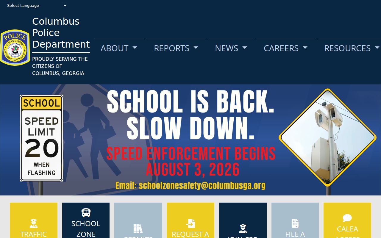 Columbus Police Department official public resources